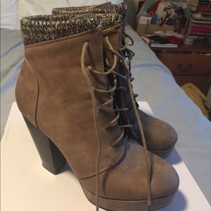 High heeled boots